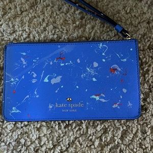 Not for Sale- On Hold Kate spade blue paint wrislet wallet cards holder